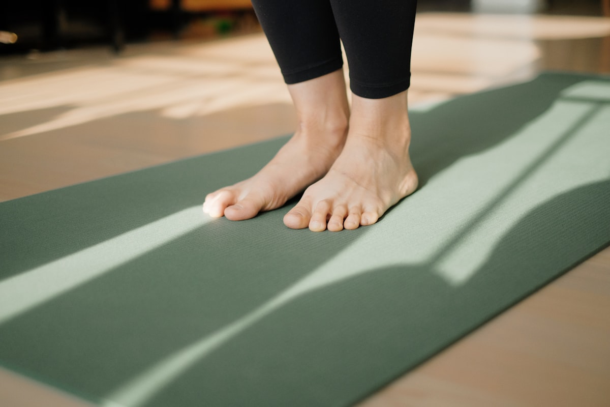 Woman practising yoga for flexibility